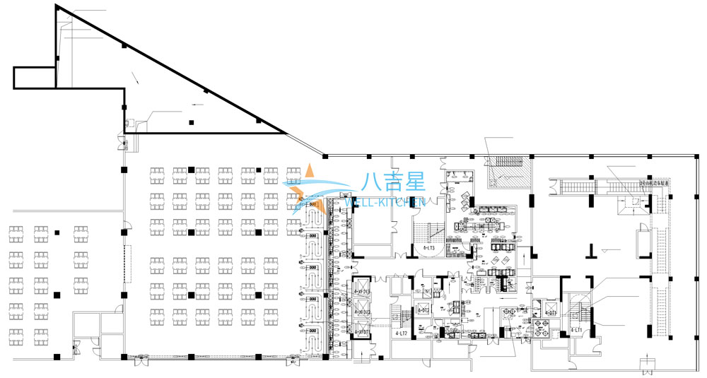 京廣協(xié)同創(chuàng)新中心負一層廚房工程設計圖